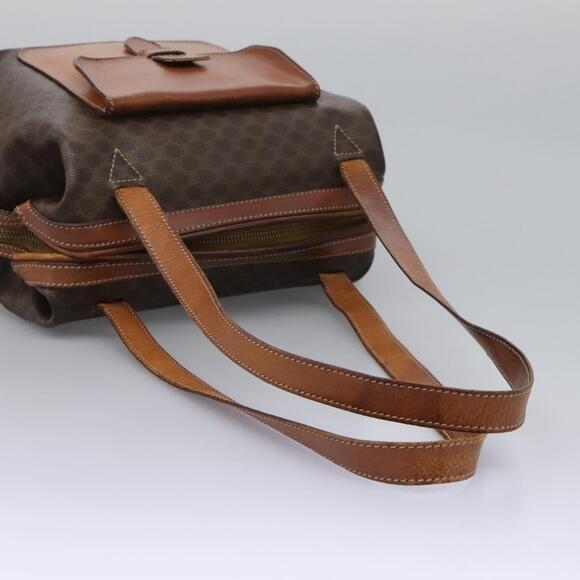 CELINE Macadam Canvas Shoulder Bag Pvc Leather Brown - Picture 7 of 13